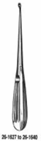 Integra Lifesciences - Miltex - 26-1628 - Spinal Fusion Curette Miltex Hibbs-spratt 9 Inch Length Hollow Handle With Grooves Size 00 Tip Oval Cup Tip