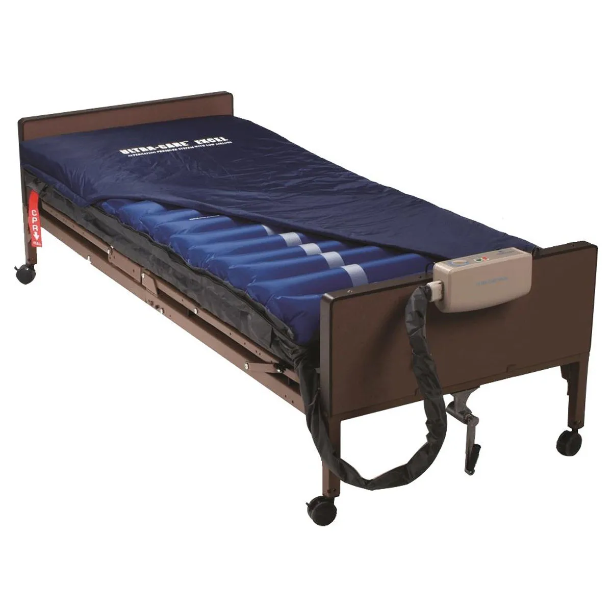 Compass Health Brands - Mer-4500 - Meridian Ultra-Care 4500 Excel Alternating Pressure/Low Air Loss Mattress System, Includes 80 X 35.5 X 8&#34;Matress With 5&#34; Nylon/Polyurethane Air Cells And 3&#34; Foam Base, Quilted Vapor Permeable Nylon Cover And