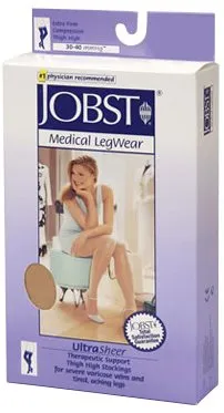 BSN Medical - JOBST Ultrasheer - 121508 - Compression Stocking Jobst Ultrasheer Knee High Small Midnight Navy Closed Toe