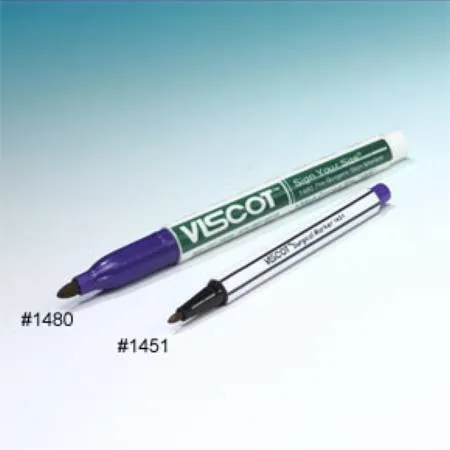 Viscot Industries - Sign Your Site - 1480-100 - Surgical Skin Marker Sign Your Site Gentian Violet Regular Tip Without Ruler Nonsterile