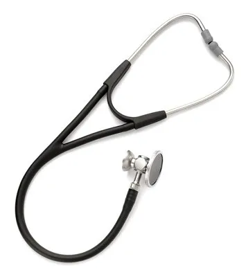Welch Allyn - Harvey DLX - 5079-325S - Cardiology Stethoscope Harvey DLX Black 1-Tube 28 Inch Tube Double Sided Chestpiece