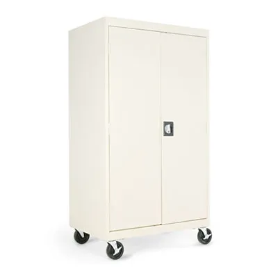 Alera - ALECM6624PY - Assembled Mobile Storage Cabinet, W/Adjustable Shelves, Putty