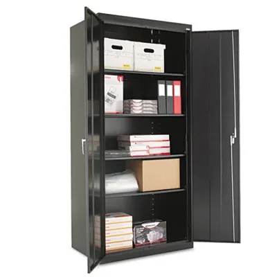 Alera - From: ALECM7824BK To: ALECM7824PY  Assembled 78" High Storage Cabinet, W/Adjustable Shelves, 36W X 24D, Black