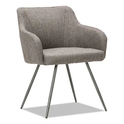 Alera - From: ALECS4151 To: ALECS4351  Captain Series, High Back Chair, Supports Up To 275 Lbs, Tweed Seat/Gray Tweed Back, Chrome Base