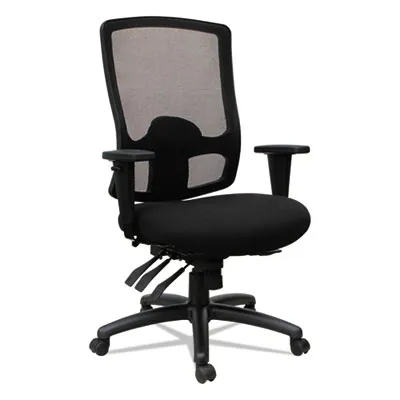 Alera - From: ALEET4017 To: ALEET4614  Etros Series, Mesh Mid Back Petite Multifunction Chair, Supports Up To 275 Lbs, Seat/Black Back, Black Base