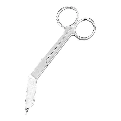 American Diagnostic - ADC - 301 - Bandage Scissors ADC Lister 5-1/2 Inch Length Floor Grade Stainless Steel NonSterile Finger Ring Handle Angled Blunt Tip / Blunt Tip