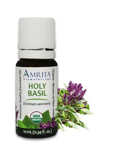 Amrita Aromatherapy - From: EO3091 To: EO3111 - 10ml Essential Oils Basil, Holy, Fair Trade 10ml