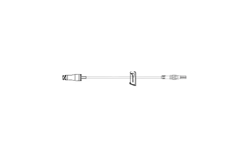 Amsino - MR4307 - Smallbore Extension Set, Bonded MicroClave Clear Needle-Free Connector, Slide Clamp, Rotating Male Luer Lock, 0.24ml PV