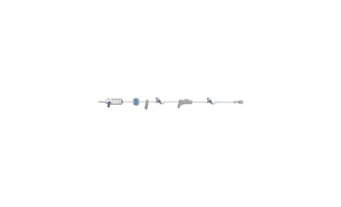 Amsino - AMSafe - From: AS3110A To: AS3110B - International  Primary IV Administration Set  Gravity 2 Ports 15 Drops / mL Drip Rate Without Filter 110 Inch Tubing Solution