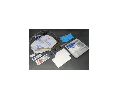 Amsino - As89314s - Amsure Foley Tray Bag, Preconn 100% Silicone 14fr, 05cc, 2000ml Bag, 10cc Syringe, Nitrile Gloves, Sterile