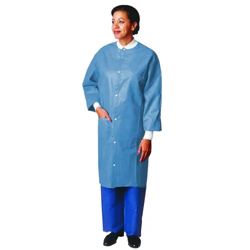 Aspen Surgical - 1239XXL - Lab Coats, SMS, Knit Collars and Cuffs, Blue, XX-Large