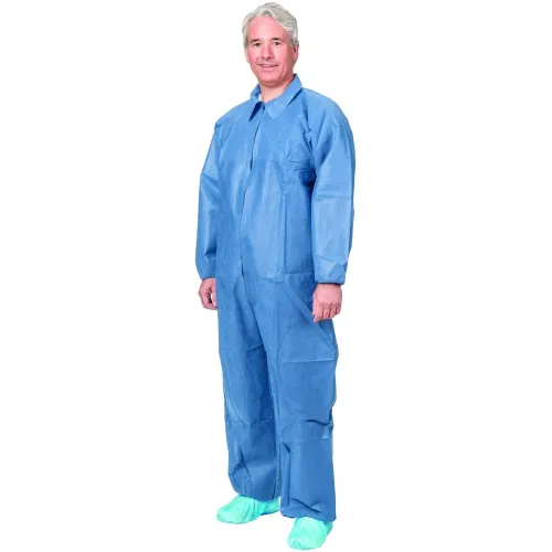 Aspen Surgical - From: 1547L To: 1548L - Coverall, SMS, Elastic Wrist & Ankle, Blue, Large, 25/cs