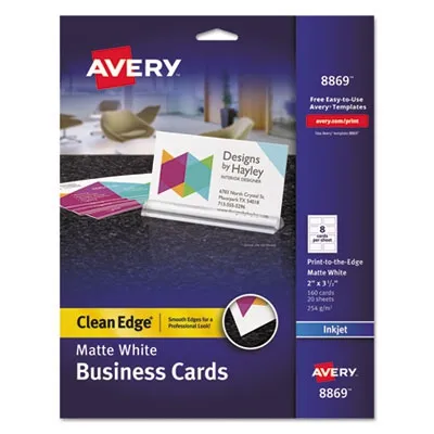 Avery Prod - AVE8869 - Print-To-The-Edge True Print Business Cards, Inkjet