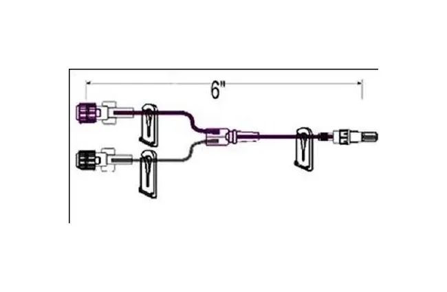 Icu Medical - B1001 - IV Extension Set Mini Bore 6 Inch Tubing
