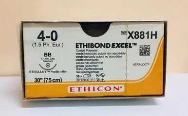 Ethicon - From: X881H To: X890H  Suture, Taper Point, Braided, Needle C 1, 3/8 Circle