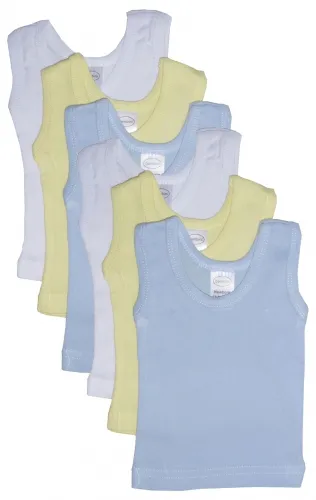 Bambini Layette Infant Wear - From: 0356L To: 0356S - BLI Bambini Boys Six Pack Pastel Tank Top