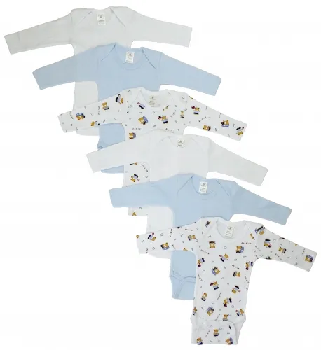 Bambini Layette Infant Wear - From: CS_102L_BEAR_102L_BEAR To: CS_102S_BEAR_102S_BEAR - BLI Bambini Boys Longsleeve Printed Onesie Variety 6 Pack