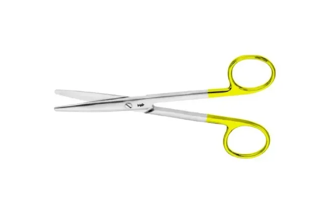 Aesculap - DuroGrip - BC240R - Dissecting Scissors Durogrip Mayo 5-1/2 Inch Length Surgical Grade Stainless Steel / Tungsten Carbide Nonsterile Finger Ring Handle Straight Blade Blunt Tip / Blunt Tip