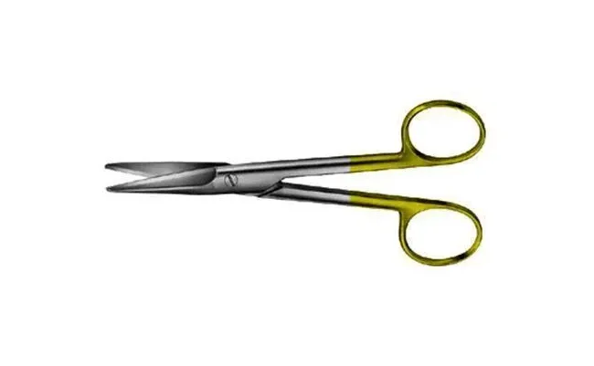 Aesculap - DuroTip - BC252R - Dissecting Scissors DuroTip Mayo 6-3/4 Inch Length Surgical Grade Stainless Steel / Tungsten Carbide NonSterile Finger Ring Handle Straight Beveled Blades Blunt Tip / Blunt Tip