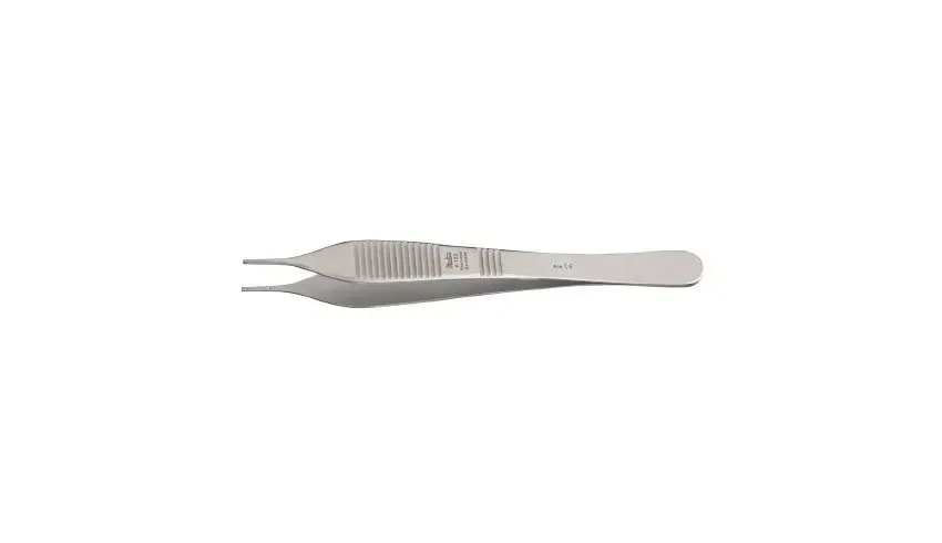 Integra Lifesciences - Miltex - 6123 - Tissue Forceps Miltex Adson 4-3/4 Inch Length OR Grade German Stainless Steel NonSterile NonLocking Thumb Handle Straight Smooth Tips with 1 X 2 Teeth