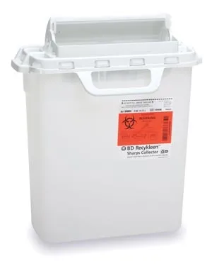 BD Becton Dickinson - From: 305053 To: 305059 - Becton Dickinson Sharps Collector, 3 Gallon, Counterbalanced Door, Made with 20% Recycled Plastic