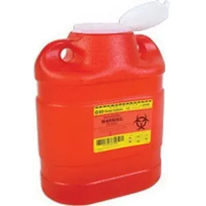 BD Becton Dickinson - BD - 305489 -  Sharps Container  Red Base 11 1/2 H X 9 2/5 W X 5 3/10 D Inch Vertical Entry 1.725 Gallon