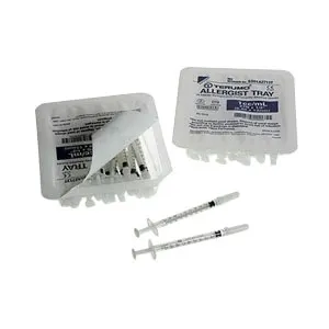 BD Becton Dickinson - From: 305535 To: 305542  Becton Dickinson Allergist Tray, Permanently Attached Needle, 27G Regular Bevel