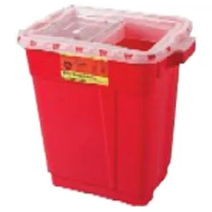 BD Becton Dickinson - BD - 305615 -  Sharps Container  Red Base 18 1/2 X 17 3/4 X 11 3/4 Inch Vertical Entry 9 Gallon