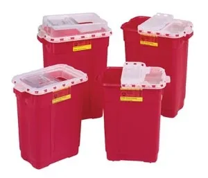 BD Becton Dickinson - From: 305665 To: 305666 - Becton Dickinson Sharps Collector, 19 Gal, Slide Top Gasketed, Red, 5/cs
