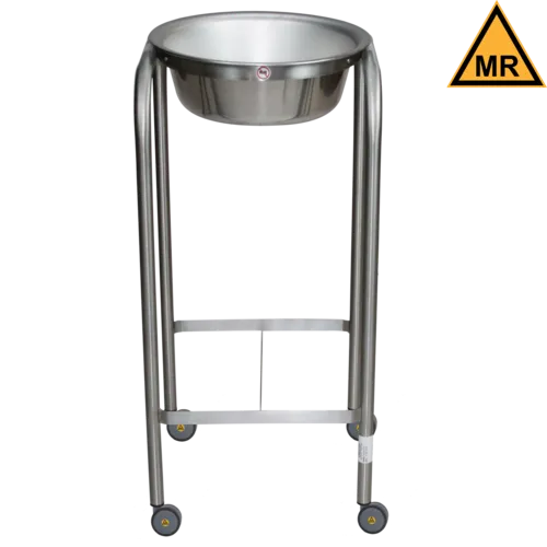 Blickman - From: 0717807066 To: 0717807166 - Baker Single Basin Solution Stand, 33"H, Stainless Steel w/Basin, H Brace, MRI Safe (DROP SHIP ONLY)