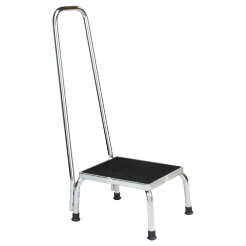 Blickman - From: 1011251000 To: 1021251640 - Step Stool 1251, Chrome w/Handrail (DROP SHIP ONLY)