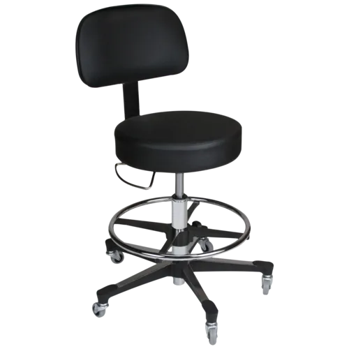 Blickman - From: 1041212025 To: 1041212125  Deluxe Pneumatic Exam Stool, Height Adjustable (22"   29"), Black, (5) Leg, Aluminum Base (DROP SHIP ONLY)