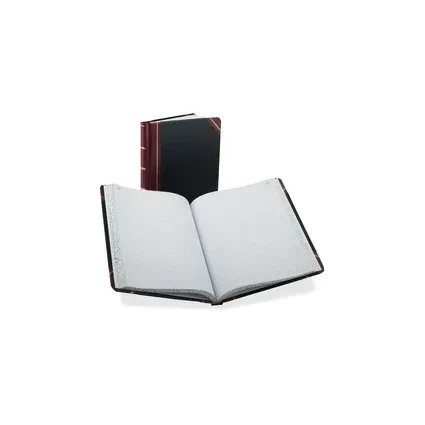 Esseltepen - BOR21300Q - Quadrille Accounting Book, Black, 300 Pages, 8 1/8 X 10 3/8