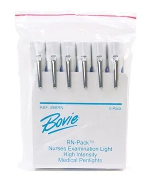 Bovie Medical - 66RN - RN Pack Disposable Penlight, Pupil Gauge, 6/pk
