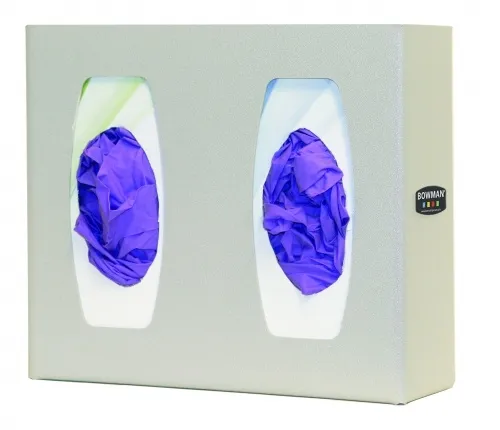 Bowman - GL020-0212 - Manufacturing Company Glove Box Dispenser Double With Divider Three Way Keyholes