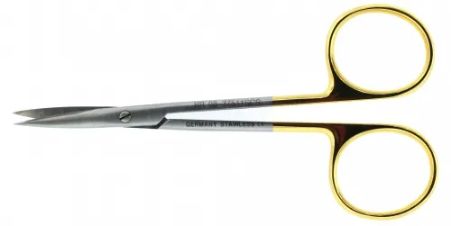BR Surgical - BR08-37511SCS - Strabismus/baby Metzenbaum Scissors Sharp/sharp, Curved, Serrated, Supercut, Tc