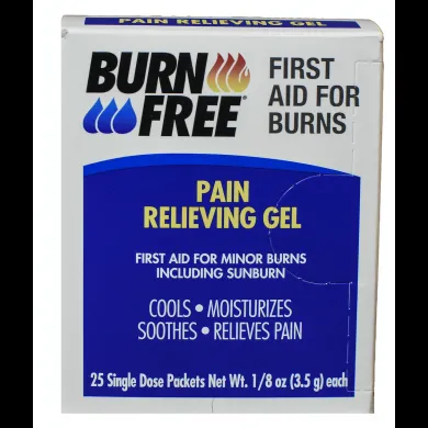 BurnFree Global - From: #SD25-24 To: #SD6-100 - BurnFree Pain Relieving Burn Gel, 3.5g Single Dose Packets