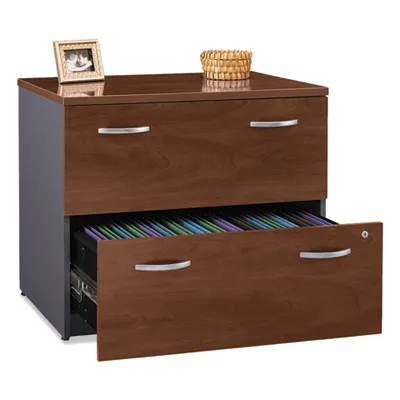 Bushindust - From: BSHWC24454ASU To: BSHWC72454ASU  Series C Collection 2 Drawer 36W Lateral File (Assembled), 35.75W X 23.38D X 29.88H, Hansen Cherry