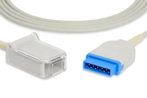 Cables and Sensors - E710M-210 - SpO2 Adapter Cable, 300cm, GE Healthcare > Marquette Compatible w/ OEM: 2016, 2264 MAC-GE, 2027263-002, TE2424, NXMQ105, LNC-10-GE (DROP SHIP ONLY) (Freight Terms are Prepaid & Added to Invoice - Contact Vendor for Specifi
