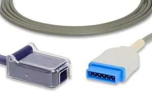Cables and Sensors - E710P-210 - SpO2 Adapter Cable, 300cm, GE Healthcare > Marquette Compatible w/ OEM: 2021406-001, 2025350-001, TE2425, NXMQ101, NXMQ4526, 2021406-002 (DROP SHIP ONLY) (Freight Terms are Prepaid & Added to Invoice - Contact Vendor for S