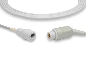 Cables and Sensors - IC-6P-ED0 - IBP Adapter Cable: IBP Adapter Cable for Edwards Transducers, AAMI Compatible w/ OEM: 8000-0665, 896019021, 0010-21-43094 (DROP SHIP ONLY) (Freight Terms are Prepaid & Added to Invoice - Contact Vendor for Specifics)