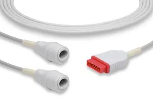 Cables and Sensors - IC-MQ-ED20 - IBP Adapter Cable Edwards Connector, GE Healthcare > Marquette Compatible w/ OEM: 2021197-003, 2021197-004 (DROP SHIP ONLY) (Freight Terms are Prepaid & Added to Invoice - Contact Vendor for Specifics)
