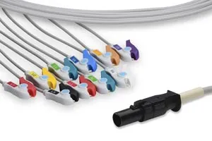 Cables and Sensors - From: K10-BK3-P0 To: K1050-BK3-P0 - Direct Connect EKG Cable, 10 Leads, Clip, 340cm, Mortara > Quinton Compatible w/ OEM: 60 00180 01, 042051 005 (DROP SHIP ONLY) (Freight Terms are Prepaid & Added to Invoice Contact Vendor for Specif