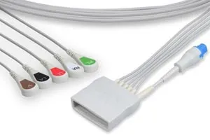 Cables and Sensors - LPTS5-90S0 - ECG Telemetry Leadwire, 5 Leads Snap w/ SpO2, Philips Compatible w/ OEM: 989803171841 (DROP SHIP ONLY) (Freight Terms are Prepaid & Added to Invoice - Contact Vendor for Specifics)