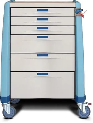 Capsa Healthcare - From: AM10MC-EB-B-DR103 To: AM10MC-EY-N-DR131  Standard Cart, Extreme , Break Away Lock, (1) Drawer and (3) Drawers (DROP SHIP ONLY)