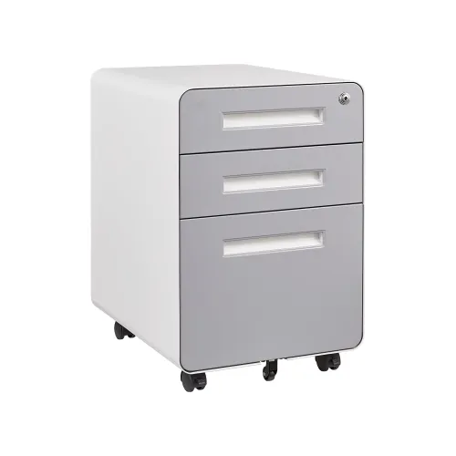 Capsa Healthcare - AM10MC-LCD-C-DR321 - Standard Cart, Light Creme/ Dark Creme, Core Lock, (3) Drawers, (2) Drawers and (1) Drawer (DROP SHIP ONLY)