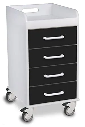 Capsa Healthcare - AM8MC-LCB-C-DR121 - Compact Cart, Light Core Lock, (1) Drawer, (2) Drawers and (1) Drawer (DROP SHIP ONLY)