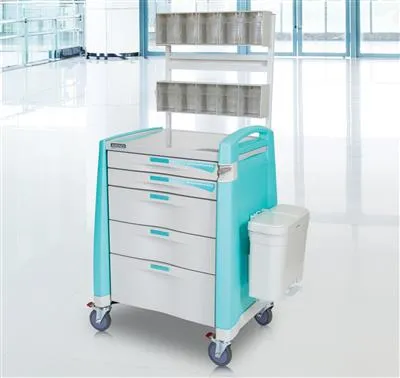 Capsa Healthcare - AM9MC-LCD-C-DR031 - Intermediate Cart, Light Creme/ Dark Creme, Core Lock, (3) Drawer, and (1) Drawer (DROP SHIP ONLY)