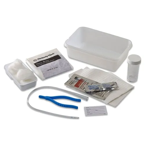 Cardinal Health - 3307- - Dover Add-A-Cath Open Urethral Tray, includes 1000 mL Basin, PVP Solution, Cotton Balls, Underpad/Drape, Blue Nitrile Exam Gloves, Lubricating Jelly, Specimen Container with Label and CSR Wrap.