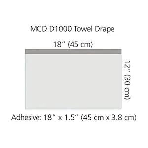 Cardinal Health - From: D1000 To: D1018 - Towel Drape, with Adhesive, Sterile, (Continental US Only)